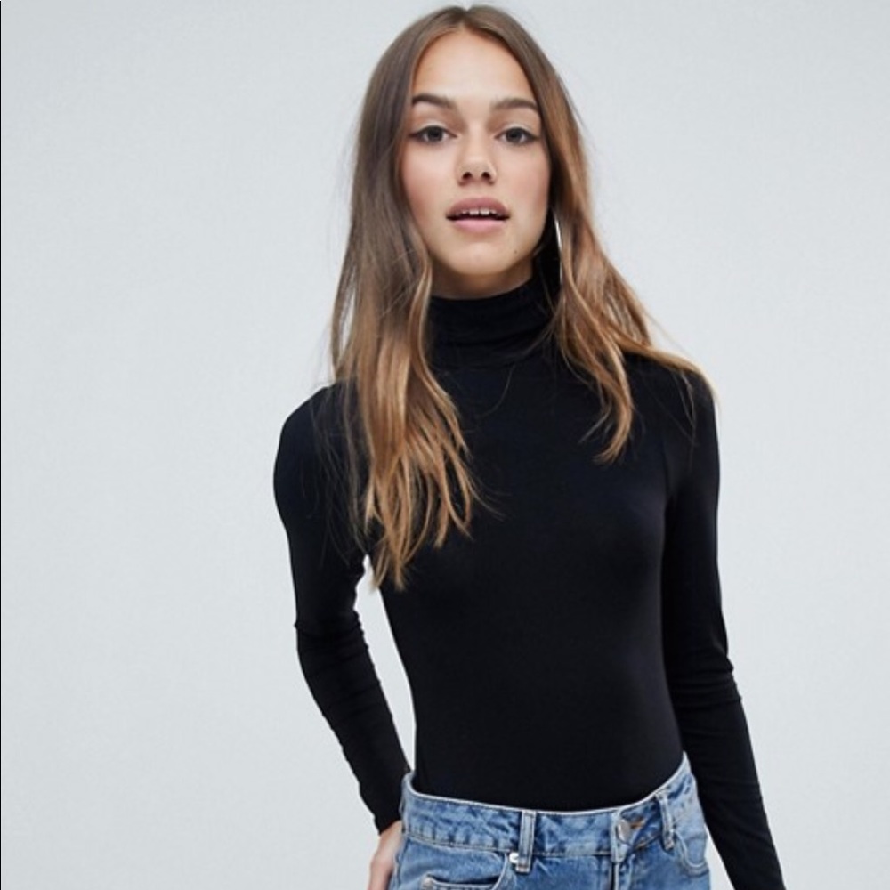 ASOS DESIGN Petite turtleneck long sleeve bodysuit